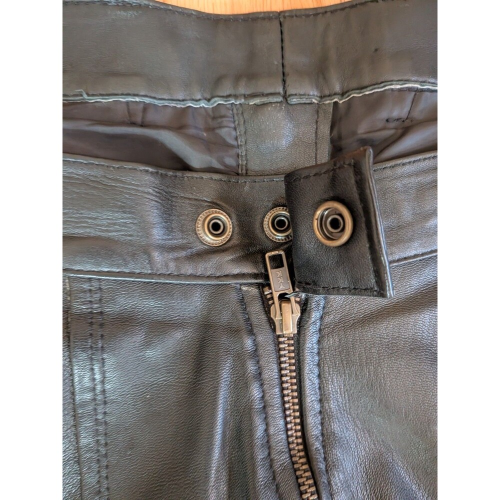Leather BDSM Shorts Zip Around Full Access Black XL Gay Soft Lined Folsom St - Picture 7 of 14